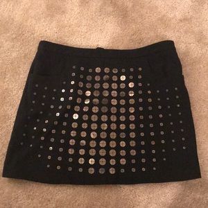 Black Wool Skirt